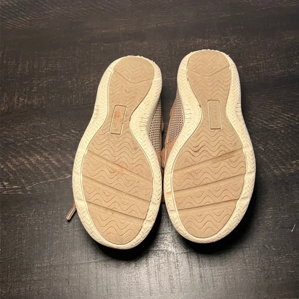 Sperry Top Sider Kids Size 9Tan Leather Boat Shoes